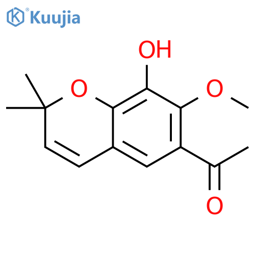 Ethanone,1-(8-hydroxy-7-methoxy-2,2-dimethyl-2H-1-benzopyran-6-yl)- structure