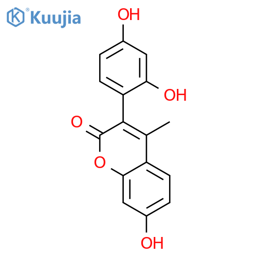 3-(2,4-dihydroxyphenyl)-7-hydroxy-4-methylchromen-2-one structure
