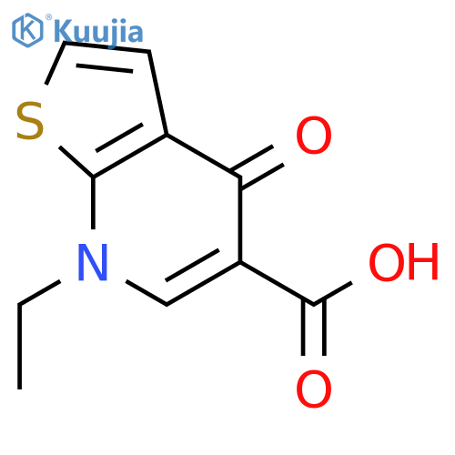 Thieno[2,3-b]pyridine-5-carboxylic acid, 7-ethyl-4,7-dihydro-4-oxo- structure