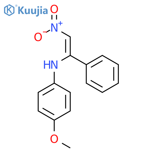Benzenemethanamine, N-(4-methoxyphenyl)-a-(nitromethylene)- structure