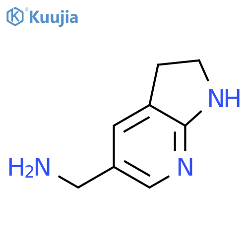 5-Aminomethyl-2,3-dihydro-7azaindoleC-(2,3-Dihydro-1H-pyrrolo2,3-bpyridin-5-yl)-methylamine structure
