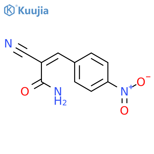 (2Z)-2-cyano-3-(4-nitrophenyl)prop-2-enamide structure