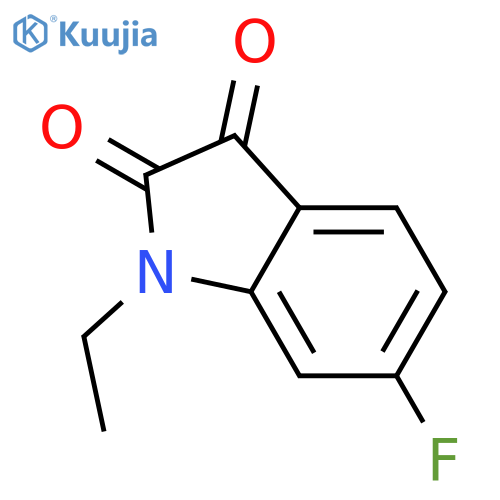 1H-INDOLE-2,3-DIONE, 1-ETHYL-6-FLUORO- structure