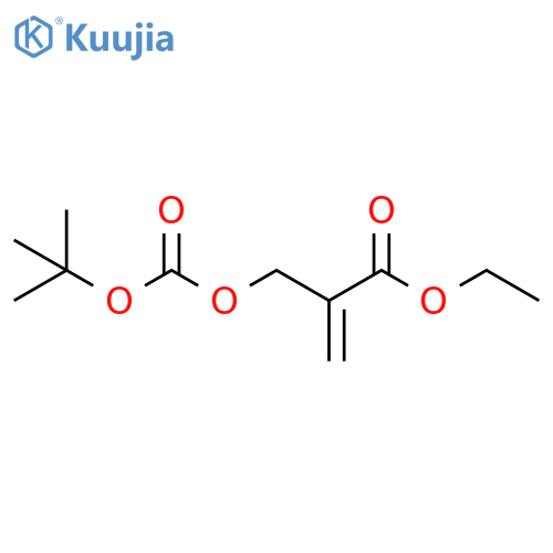 2-Propenoic acid, 2-[[[(1,1-dimethylethoxy)carbonyl]oxy]methyl]-, ethyl ester structure