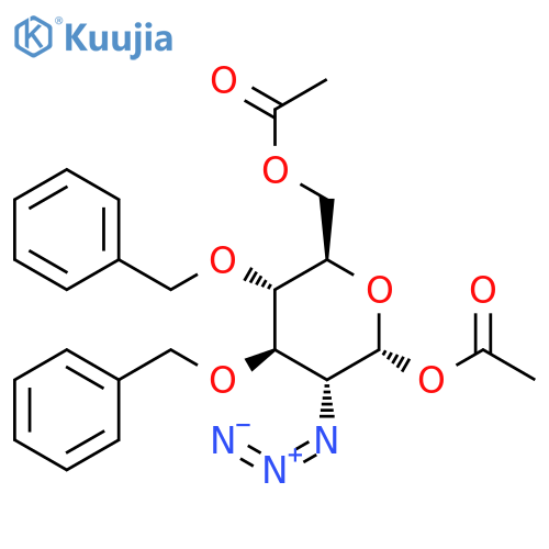 1,6-Di-o-acetyl-2-azido-3,4-di-o-benzyl-2-deoxy-α-d-glucopyranose structure