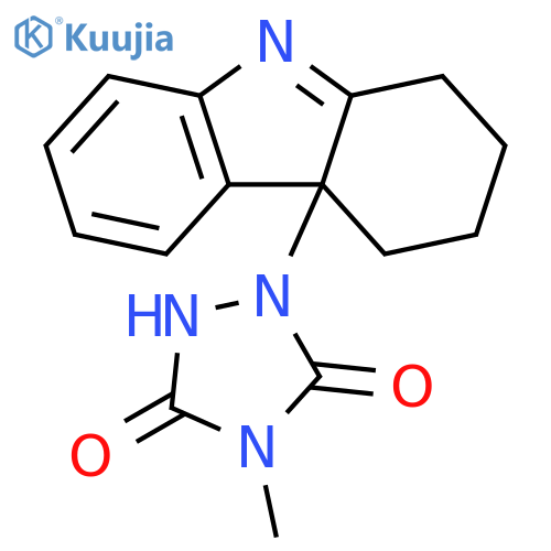 4-Methyl-1-(1,2,3,4-tetrahydro-4aH-carbazol-4a-yl)-1,2,4-triazolidine-3,5-dione structure