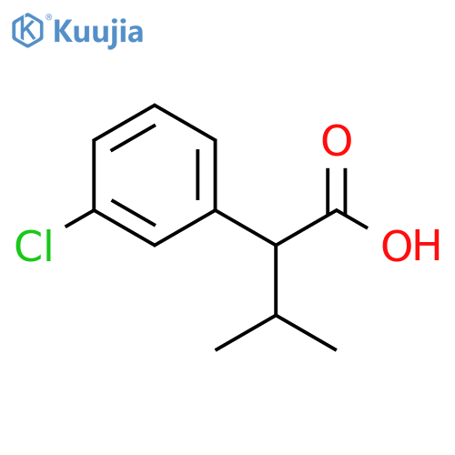 2-(3-chlorophenyl)-3-methylbutanoic acid structure