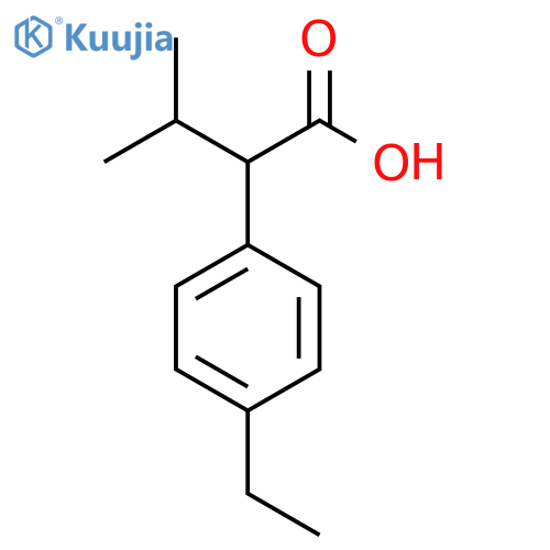 2-(4-ethylphenyl)-3-methylbutanoic acid structure