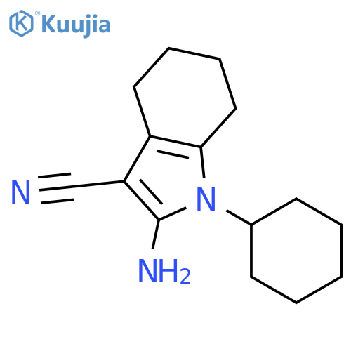 1H-Indole-3-carbonitrile, 2-amino-1-cyclohexyl-4,5,6,7-tetrahydro- structure