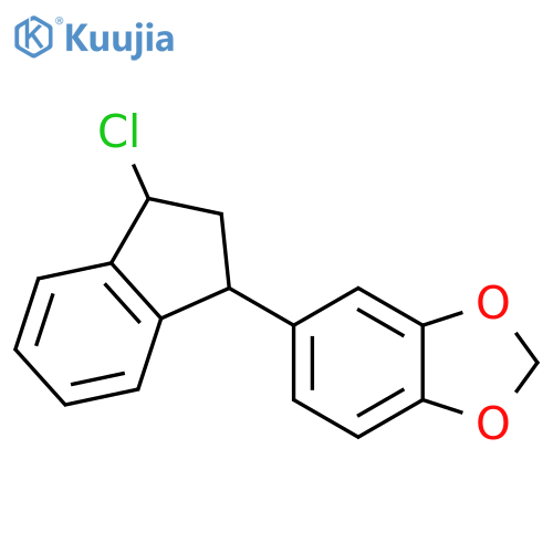 1,3-Benzodioxole, 5-(3-chloro-2,3-dihydro-1H-inden-1-yl)- structure