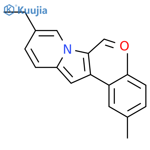2-(2,5-Dimethylphenyl)-6-ethyl-3-indolizinecarbaldehyde structure