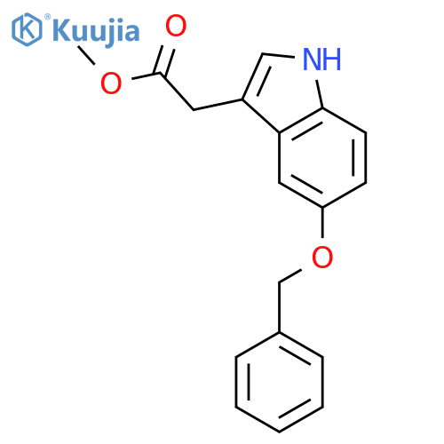 1H-Indole-3-aceticacid, 5-(phenylmethoxy)-, methyl ester structure
