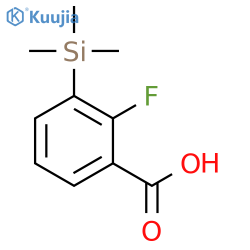 Benzoic acid, 2-fluoro-3-(trimethylsilyl)- structure