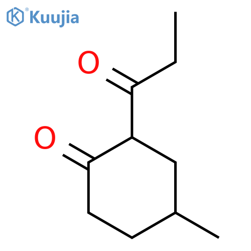 4-Methyl-2-propanoylcyclohexan-1-one structure