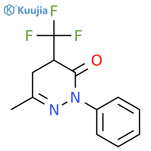 3(2H)-PYRIDAZINONE, 4,5-DIHYDRO-6-METHYL-2-PHENYL-4-(TRIFLUOROMETHYL)- structure