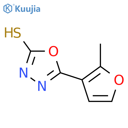 5-(2-methyl-3-furyl)-1,3,4-oxadiazole-2-thiol structure
