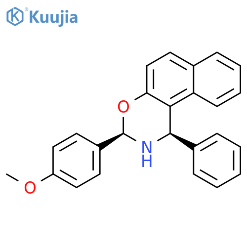 1H-Naphth[1,2-e][1,3]oxazine,2,3-dihydro-3-(4-methoxyphenyl)-1-phenyl-, (1R,3R)-rel- structure