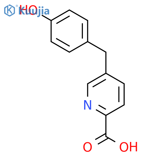 5-(4-hydroxybenzyl)pyridine-2-carboxylic acid structure