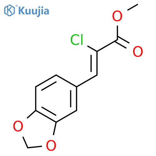 2-Propenoic acid, 3-(1,3-benzodioxol-5-yl)-2-chloro-, methyl ester structure