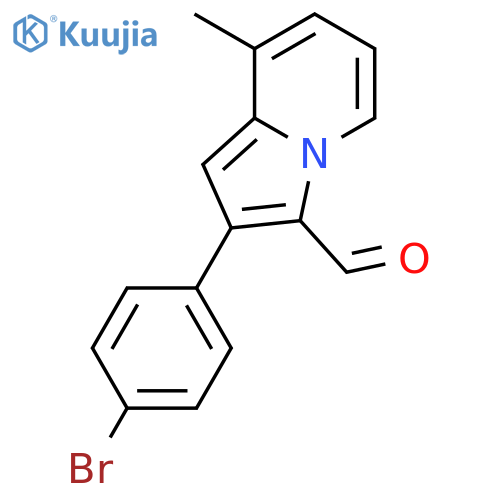 2-(4-Bromophenyl)-8-methyl-3-indolizinecarbaldehyde structure