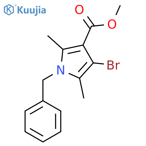 Methyl 1-benzyl-4-bromo-2,5-dimethyl-1H-pyrrole-3-carboxylate structure