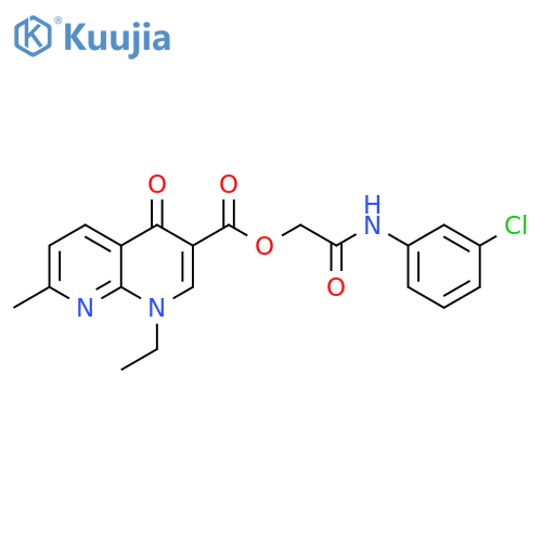 [(3-chlorophenyl)carbamoyl]methyl 1-ethyl-7-methyl-4-oxo-1,4-dihydro-1,8-naphthyridine-3-carboxylate structure