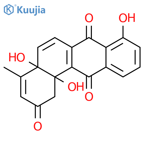 4a,8,12b-trihydroxy-4-methyl-4a,12b-dihydrotetraphene-2,7,12(1H)-trione structure