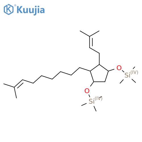 Silane, [[4-(3-methyl-2-butenyl)-5-(8-methyl-7-nonenyl)-1,3-cyclopentanediyl]bis(oxy)]bis[trimethyl- structure