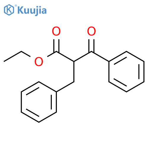 Benzenepropanoic acid, b-oxo-a-(phenylmethyl)-, ethyl ester structure