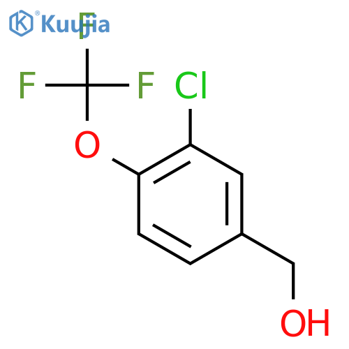 [3-chloro-4-(trifluoromethoxy)phenyl]methanol structure