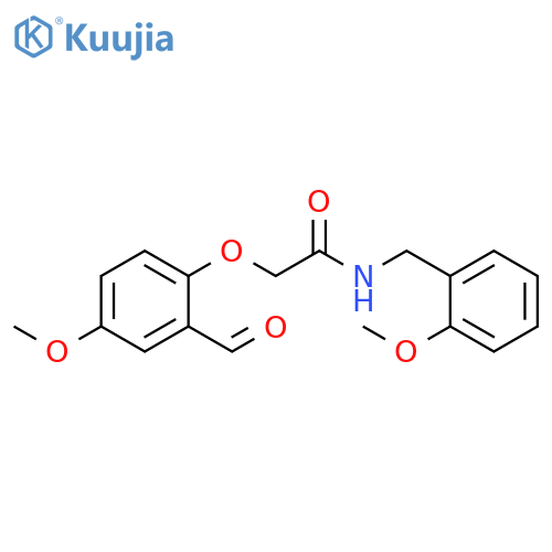 2-(2-Formyl-4-methoxyphenoxy)-N-[(2-methoxyphenyl)methyl]acetamide structure
