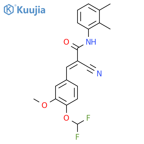 2-cyano-3-[4-(difluoromethoxy)-3-methoxyphenyl]-N-(2,3-dimethylphenyl)prop-2-enamide structure