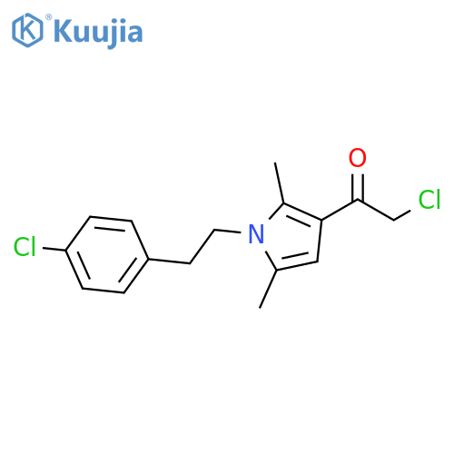 2-chloro-1-{1-2-(4-chlorophenyl)ethyl-2,5-dimethyl-1H-pyrrol-3-yl}ethan-1-one structure