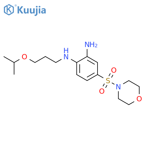 4-(morpholine-4-sulfonyl)-N1-[3-(propan-2-yloxy)propyl]benzene-1,2-diamine structure