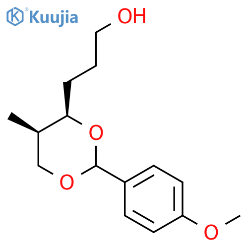 1,3-Dioxane-4-propanol, 2-(4-methoxyphenyl)-5-methyl-, (4R,5R)- structure
