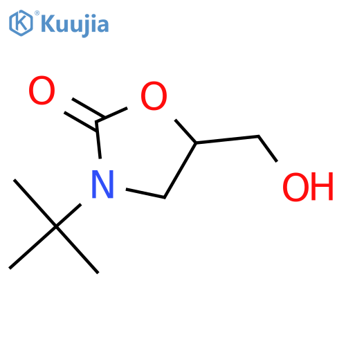 2-Oxazolidinone, 3-(1,1-dimethylethyl)-5-(hydroxymethyl)-, (S)- structure