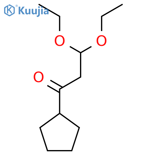 1-Cyclopentyl-3,3-diethoxypropan-1-one structure