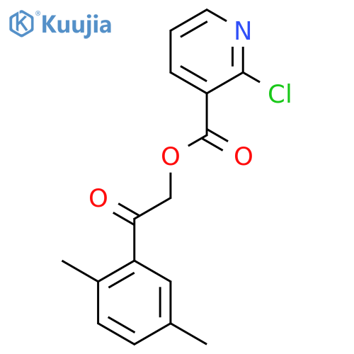 2-(2,5-Dimethylphenyl)-2-oxoethyl 2-chloropyridine-3-carboxylate structure
