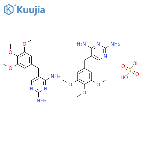 5-(3,4,5-trimethoxybenzyl)pyrimidine-2,4-diamine sulfate (2:1) structure