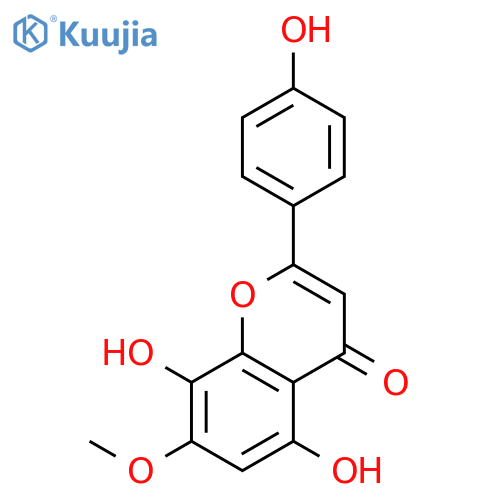 4H-1-Benzopyran-4-one, 5,8-dihydroxy-2-(4-hydroxyphenyl)-7-methoxy- structure