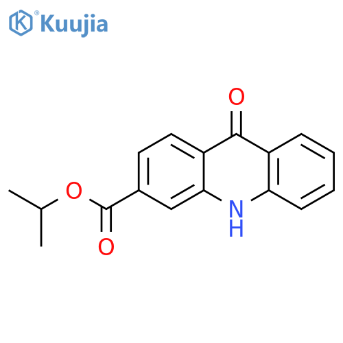 3-Acridinecarboxylic acid, 9,10-dihydro-9-oxo-, 1-methylethyl ester structure