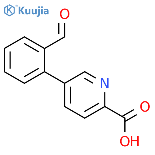 5-(2-formylphenyl)pyridine-2-carboxylic acid structure