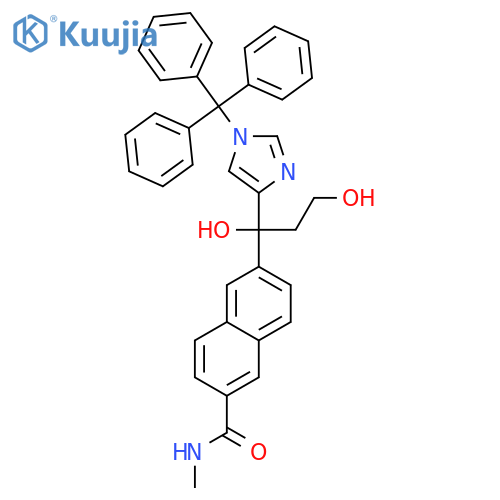 (S)-6-(1,3-dihydroxy-1-(1-trityl-1h-imidazol-4-yl)propyl)-n-methyl-2-naphthamide structure