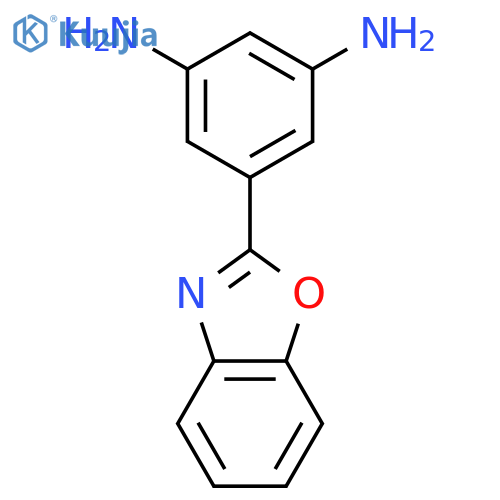 5-(1,3-benzoxazol-2-yl)benzene-1,3-diamine structure
