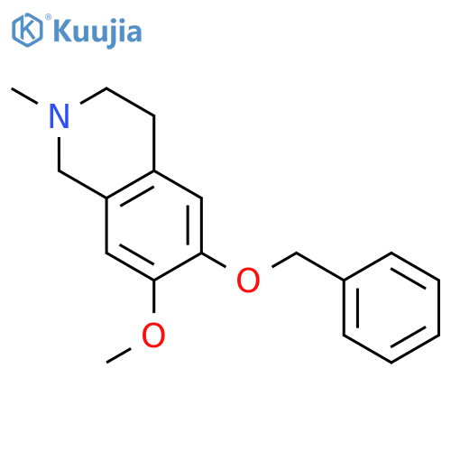 Isoquinoline, 1,2,3,4-tetrahydro-7-methoxy-2-methyl-6-(phenylmethoxy)- structure