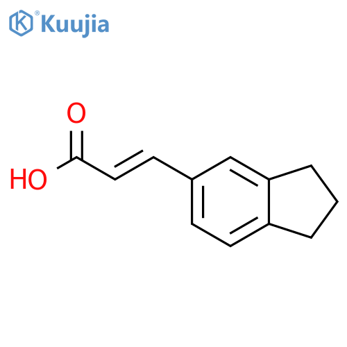 3-(2,3-dihydro-1H-inden-5-yl)prop-2-enoic acid structure