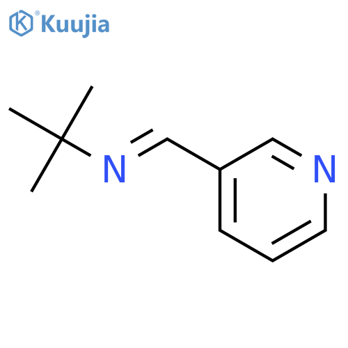 2-Propanamine, 2-methyl-N-(3-pyridinylmethylene)- structure