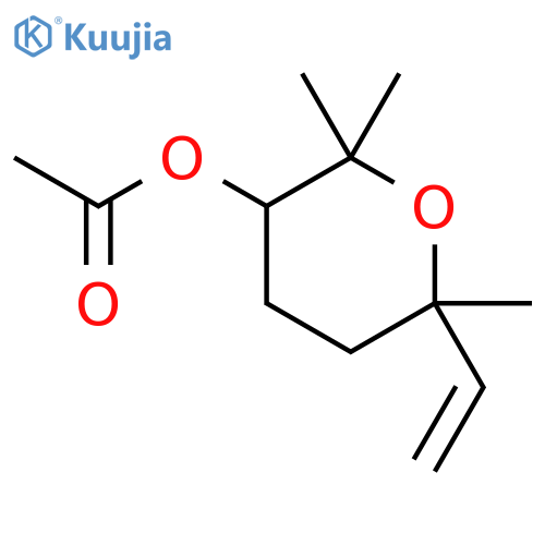 2H-Pyran-3-ol,6-ethenyltetrahydro-2,2,6-trimethyl-, 3-acetate, (3R,6S)-rel- structure