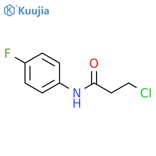 3-chloro-N-(4-fluorophenyl)propanamide structure