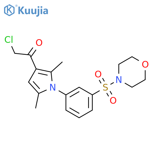 <br>2-Chloro-1-{2,5-dimethyl-1-[3-(morpholine-4-sulfonyl)-phenyl]-1H-pyrrol-3-y l}-ethanone structure